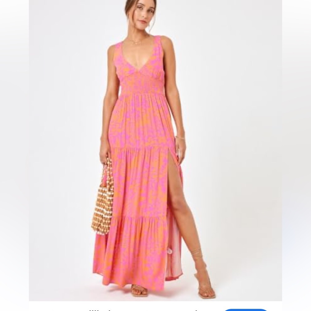 Lspace printed lilikoi dress nwt